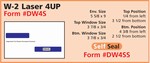 W-2 Laser L4UP Envelope