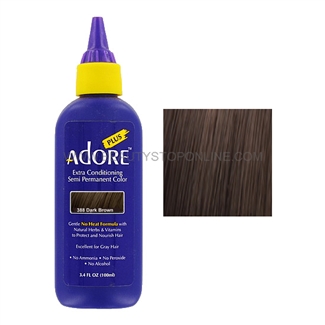 Adore Plus Semi-Permanent Hair Color 388 Dark Brown