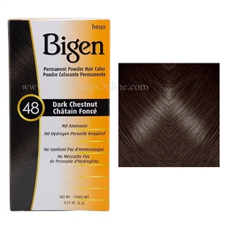 Bigen Permanent Powder Hair Color 48 Dark Chestnut