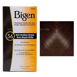 Bigen Permanent Powder Hair Color 56 Rich Medium Brown