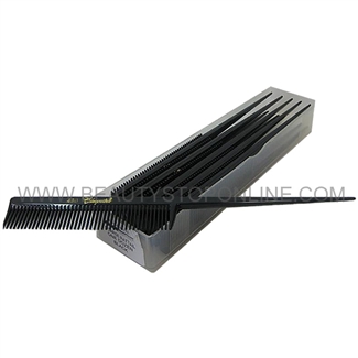 Cleopatra 430 8" Coarse Tooth Rattail Comb 12 Piece