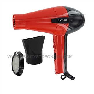 Elchim 2001 Professional Hair Dryer - Red/Black