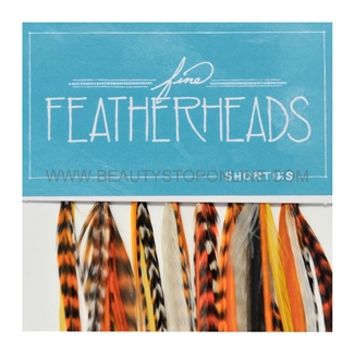 Fine FeatherHeads Shorties Extensions Orange