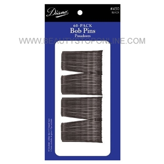 Diane 2" Black Bob Pins, 60 Pack