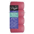 Diane Self Grip Rollers 1 1/2" Red, 4 Pack