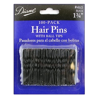 Diane 1 3/4" Black Hair Pins, 100 Pack