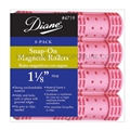 Diane Snap-On Magnetic Rollers 1 1/8 Pink, 8 Pack