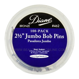 Diane Jumbo Bronze Bob Pins, 100 Pack