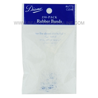 Diane Rubber Bands Clear, 250 Pack