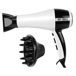 Hot Tools Nano Ceramic Ionic Lightweight Hair Dryer - Black & White (#HTBW01)