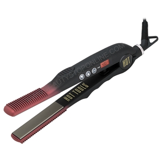 Hot Tools Crimson Fade 1" Digital Salon Flat Iron with Titanium Alloy HT5108