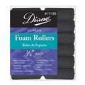 Diane Foam Rollers 3/4" Black, 12 Pack