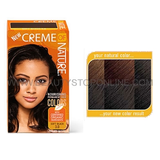 Creme of Nature Nourishing Hair Color 3.0 Soft Black