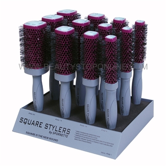 Spornette SQ-1 Square Stylers 12 Piece Brush Display