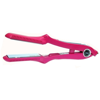 TurboIon Croc Classic Titanium Wet to Dry Flat Iron - 1 1/2" Fuchsia