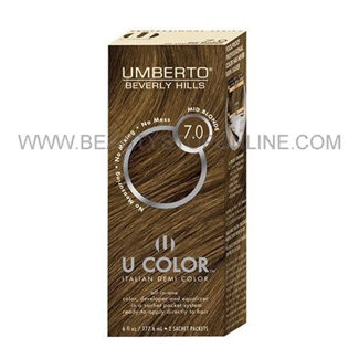 Umberto U Color Italian Demi Color Kit 7.0 Mid Blonde