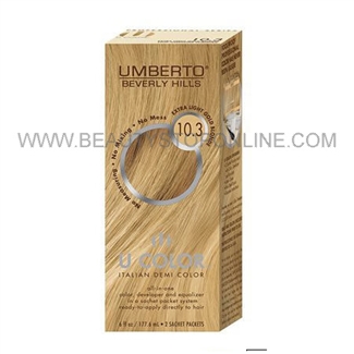 Umberto U Color Italian Demi Color Kit 10.3 Extra Light Gold Blonde