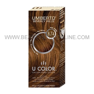 Umberto U Color Italian Demi Color Kit 8.74 Red Bark