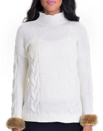 Women White Designer Knit Sweater