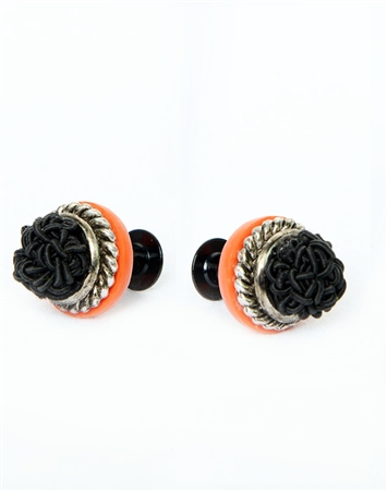 Janick Designer Hand-Crafted Cuff Links | Black Braid