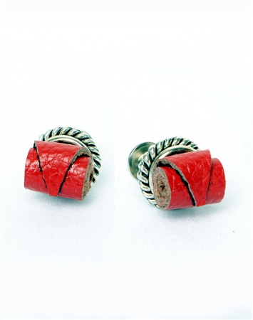 Janick Luxury Hand-Crafted Cuff Links | Red Leather Roll