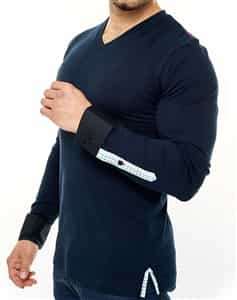 Maceoo V-Neck Navy 0005