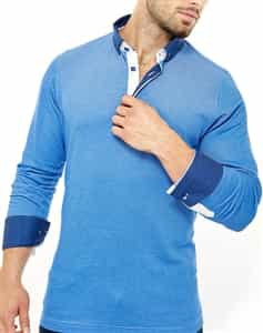 Maceoo Polo L Blue White SC 0016