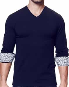 Black Long Sleeve Sport v neck Shirt