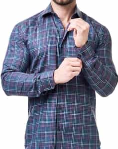 Navy Plaid Shirt