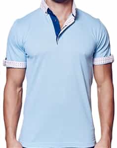 Blue and Navy Designer Polo