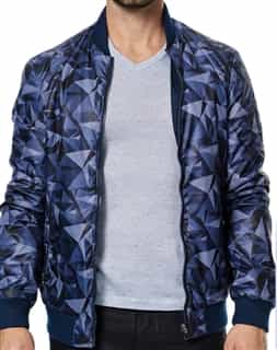 Men Reversible jacket: Reversible navy Bomber Jacket
