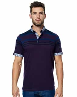 Purple Stripe Polo