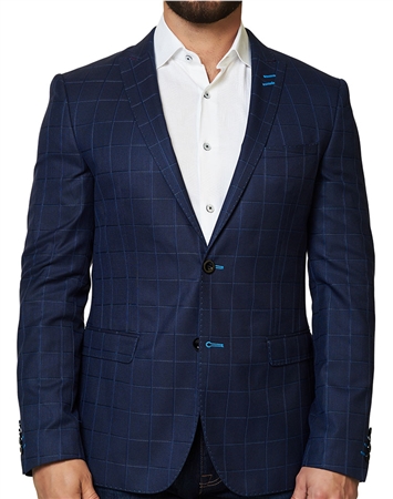 Navy Check Blazer