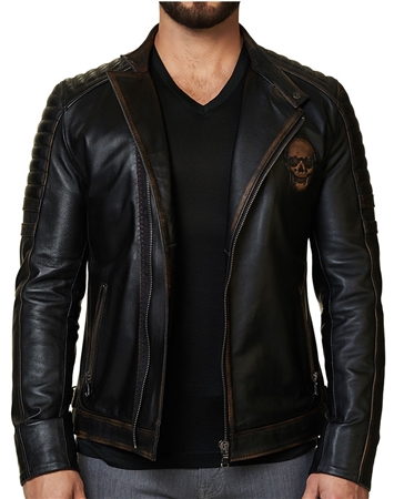 Black Brown Skull Jacket