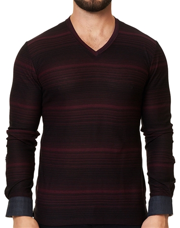 Maceoo Unrivaled | V Neck L Ing Black Red