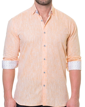 Orange Linen Fashion Shirt