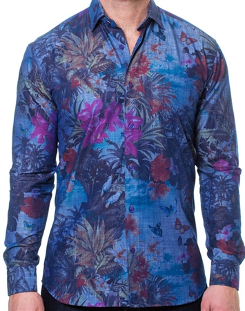 Hawaiian Floral Dress Shirt