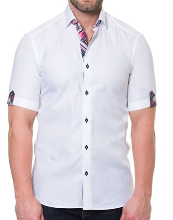 Sporty White Short Sleeve Shirt