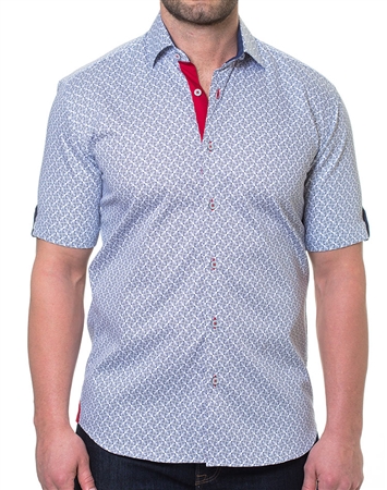 Gray Short Sleeve Dress Shirt