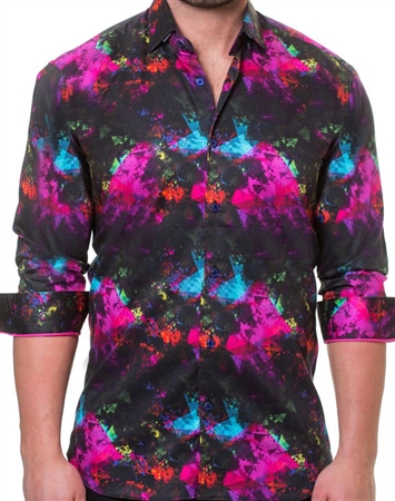 Black Fuchsia Dress Shirt