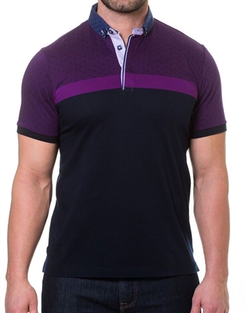 Purple and Black Polo Shirt