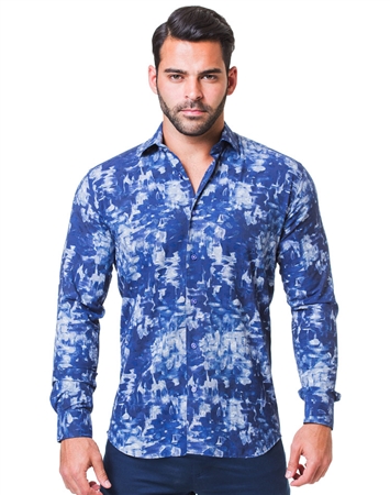 Blue Paisley Fashion Shirt