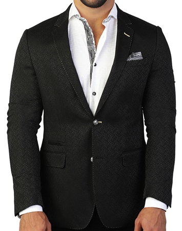 Mens Designer Black Sport Coat