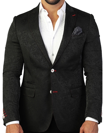 Luxury Black Paisley Blazer