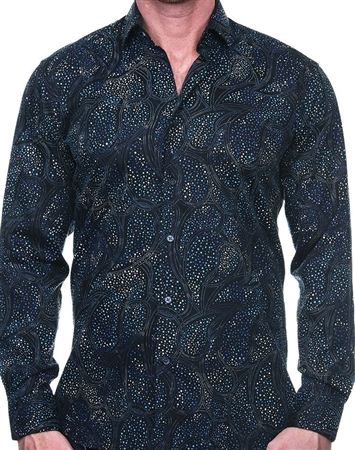 Black Paisley Dress Shirt