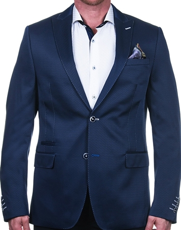 Blue Scale Jacquard Blazer