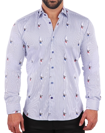 Designer Stripe print Dress Shirt