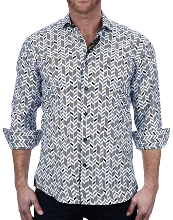 Fashionable Arrow Print Dress Shirt