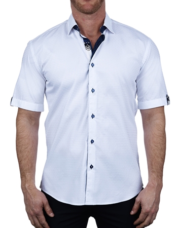 Elegant Short Sleeve Dress Shirt