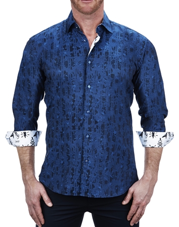 Exotic Plasma Print Dress Shirt